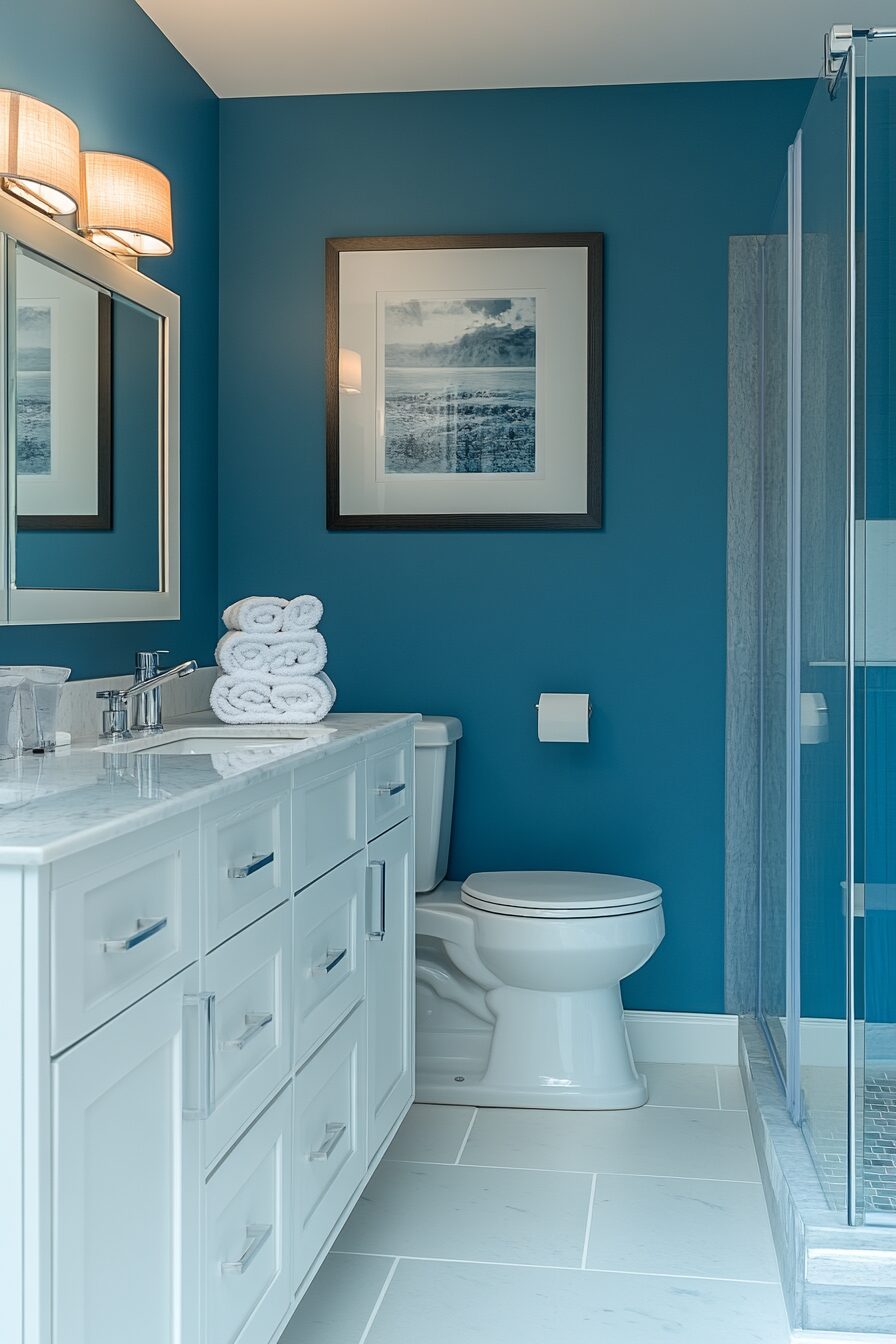 29 Blue Bathroom Decor Ideas to Create a Calm and Serene Space 15 blue bathroom decor ideas