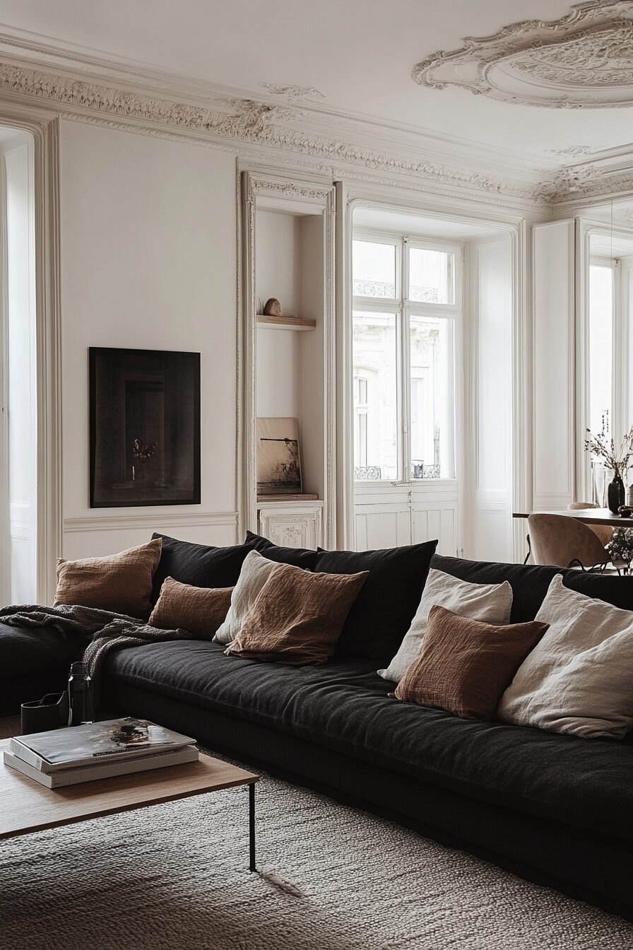 29 Charcoal Couch Living Room Ideas for a Unique and Balanced Interior 15 Charcoal couch living room