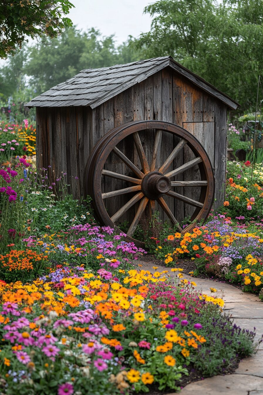 29 Vintage Garden Decor Ideas for Blending Nostalgia with Natural Beauty 15 vintage garden decor