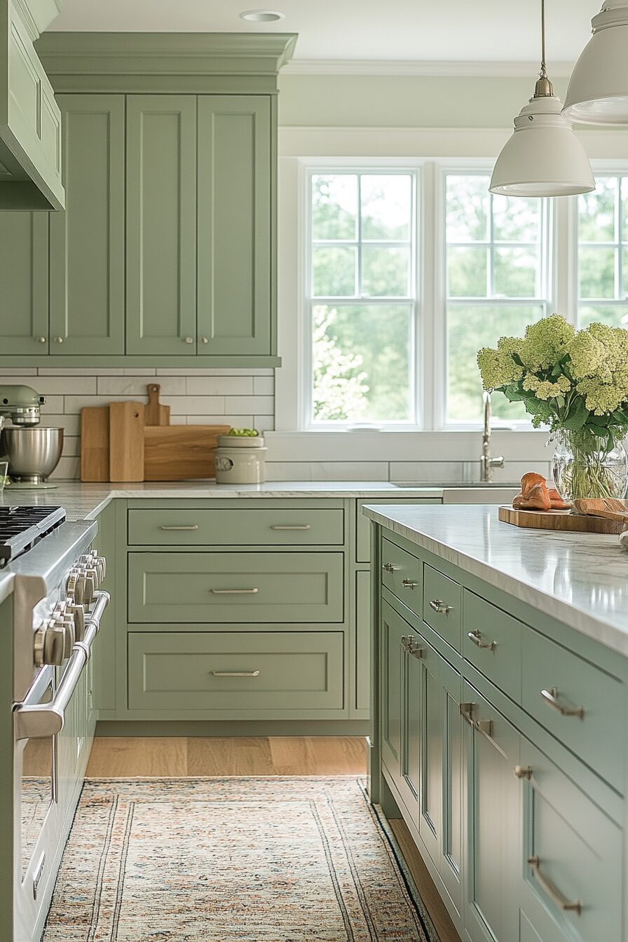 29 Sage Green Kitchen Ideas to Transform Your Kitchen with Subtle Color 15 sage green kitchen