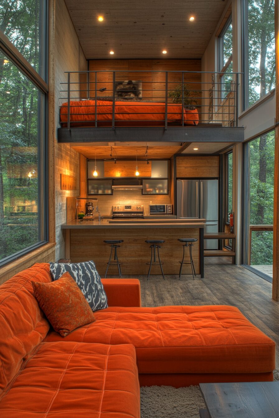 29 Small Cabin Interior with Loft Ideas for the Ultimate Cozy Escape 17 small cabin interior with loft