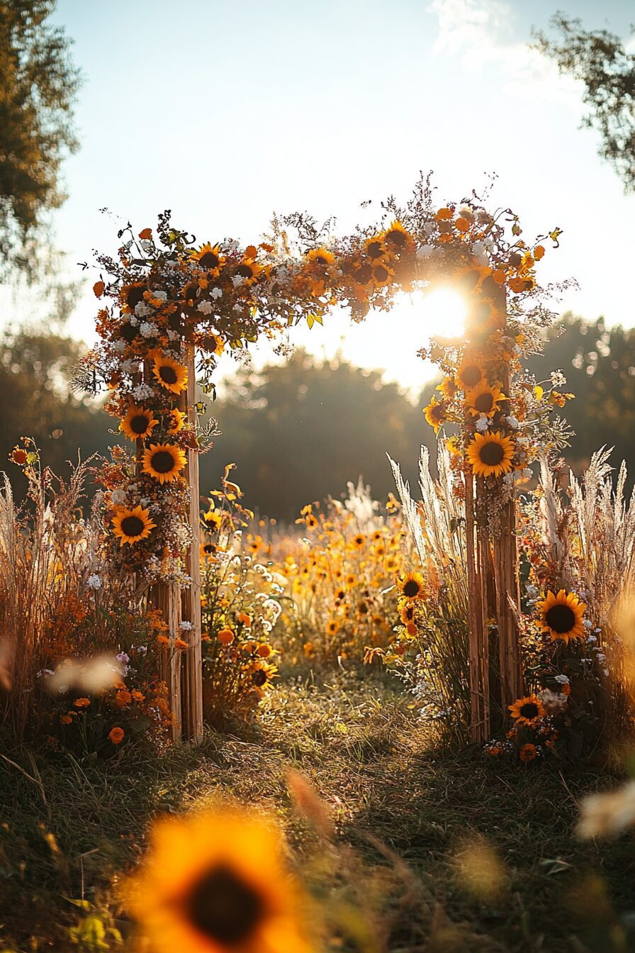 29 Boho Wedding Arch Ideas to Create a Stunning Ceremony Backdrop 17 boho wedding arch