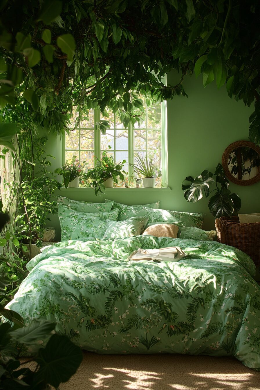 29 Green Fantasy Bedroom Ideas for a Cozy and Verdant Ambiance 17 green fantasy bedroom ideas
