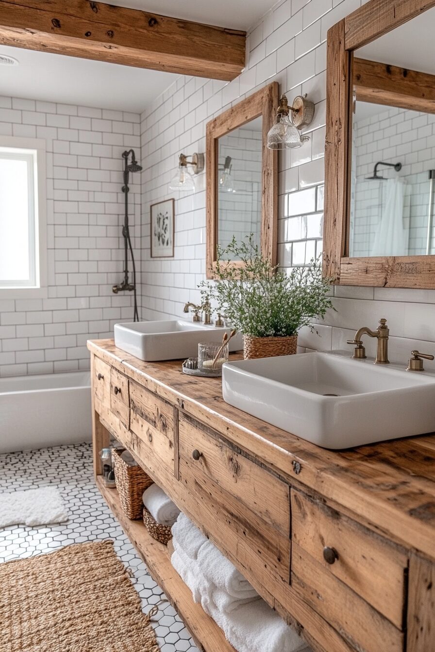 29 Farmhouse Style Bathroom Ideas for a Functional and Stylish Design 18 farmhouse style bathroom