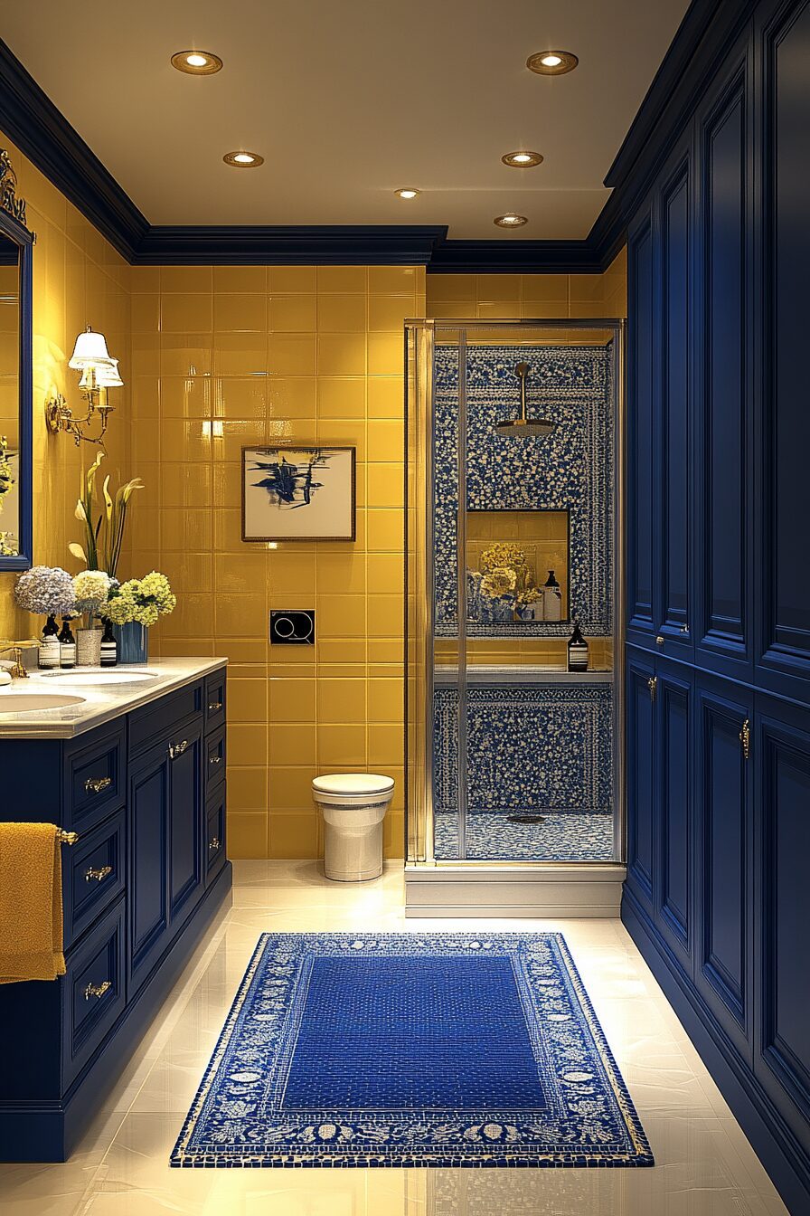 29 Yellow and Blue Bathroom Ideas That Blend Warmth and Coolness 18 yellow and blue bathroom ideas