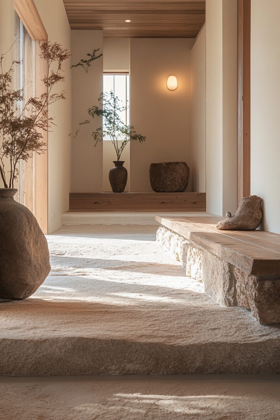 29 Wabi Sabi Entryway Ideas for a Timeless and Authentic First Impression 19 wabi sabi entryway