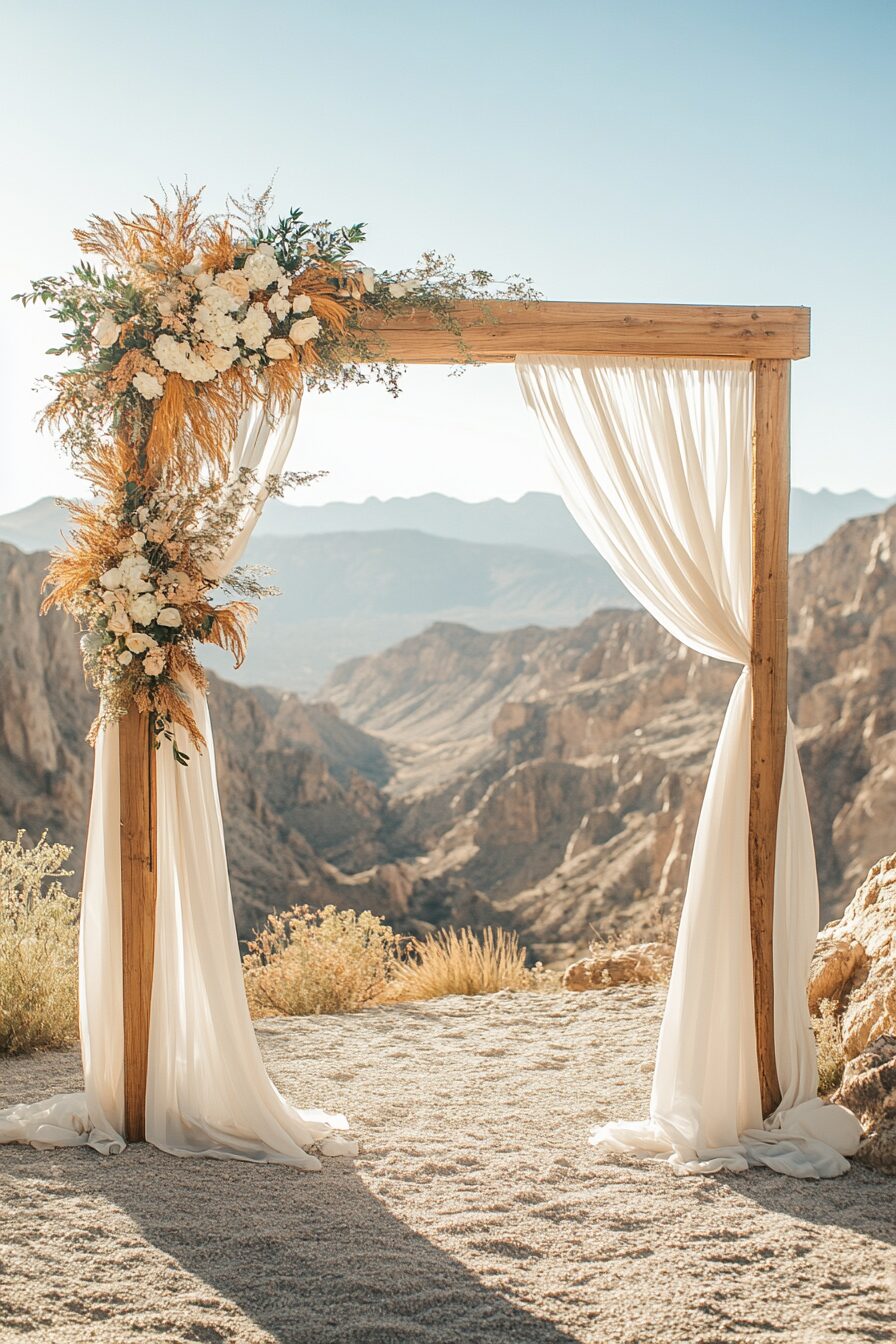 29 Boho Wedding Arch Ideas to Create a Stunning Ceremony Backdrop 19 boho wedding arch