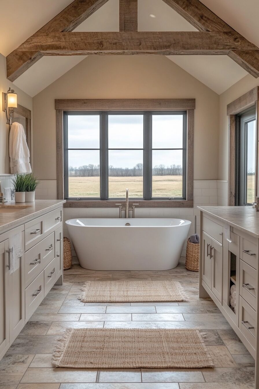 29 Farmhouse Style Bathroom Ideas for a Functional and Stylish Design 19 farmhouse style bathroom
