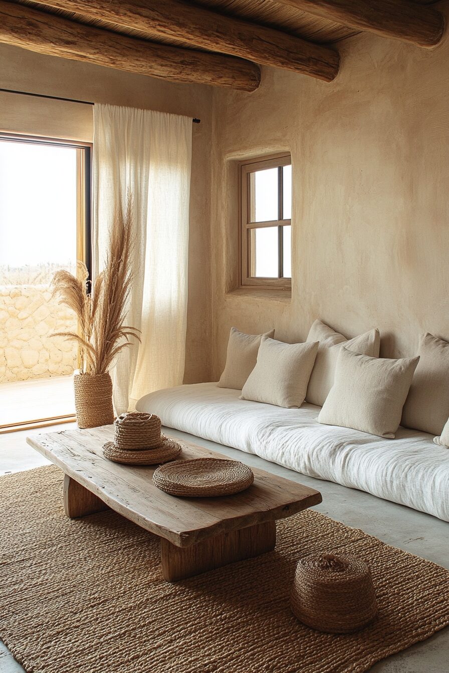 29 Wabi Sabi Japandi Living Room Ideas to Combine Natural Materials and Clean Lines 2 wabi sabi japandi living room