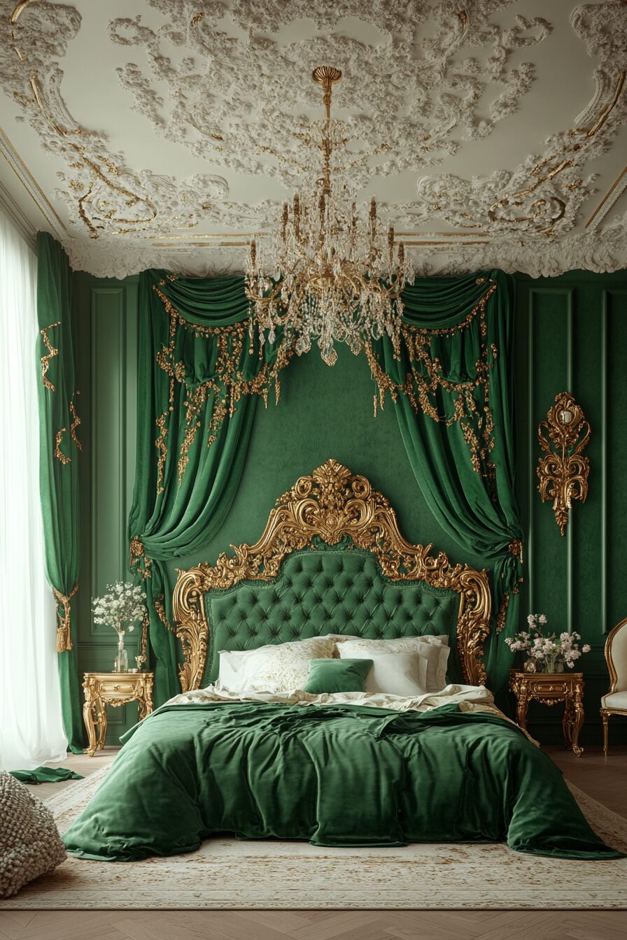 29 Green Fantasy Bedroom Ideas for a Cozy and Verdant Ambiance 2 green fantasy bedroom ideas