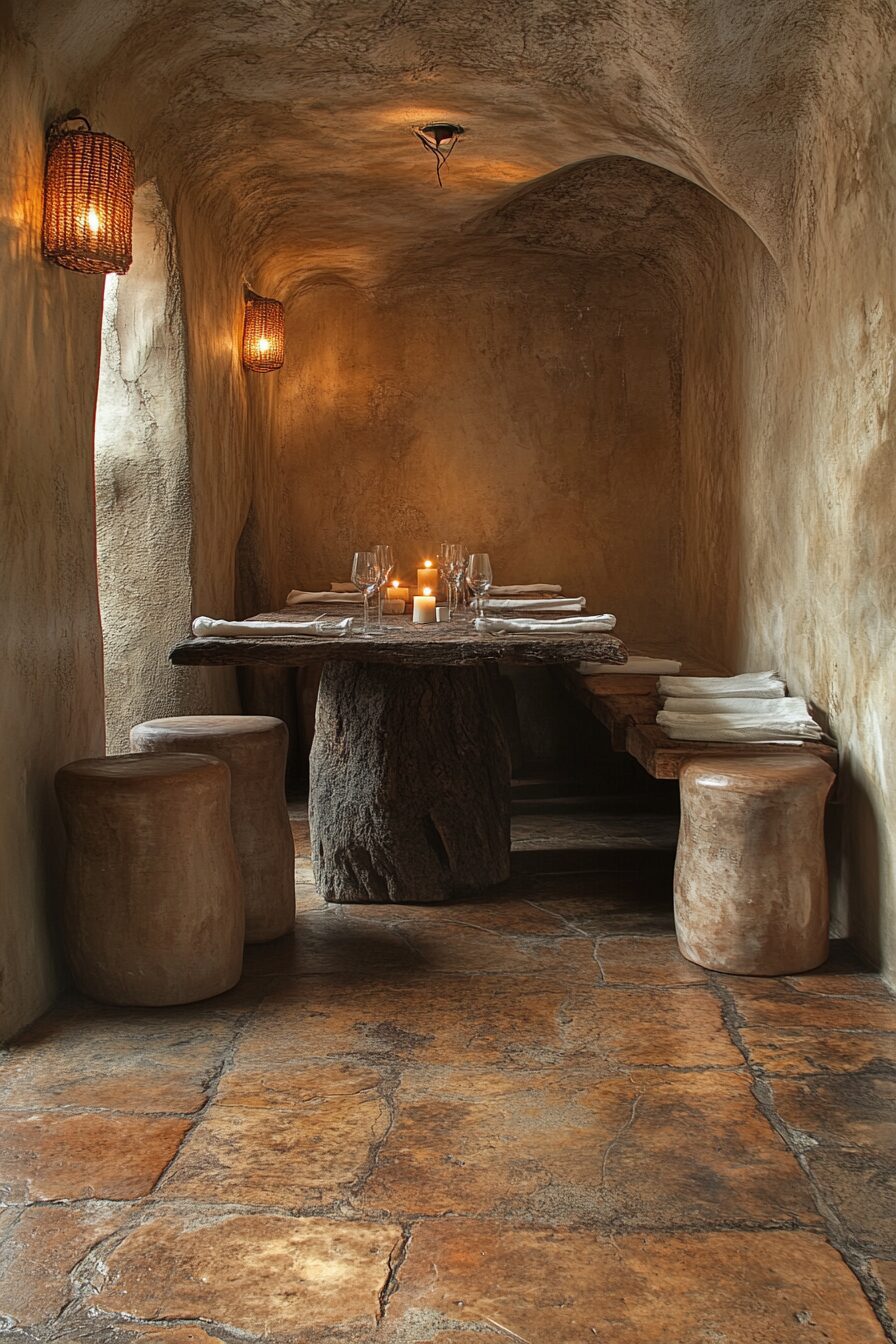 29 Wabi Sabi Dining Room Ideas to Incorporate Organic Materials and Soft Tones 2 wabi sabi dining room