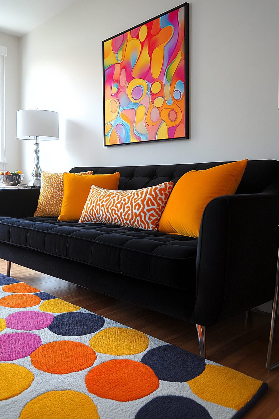 29 Black Couch Living Room Ideas for Adding Depth and Character to Your Space 2 Black couch living room
