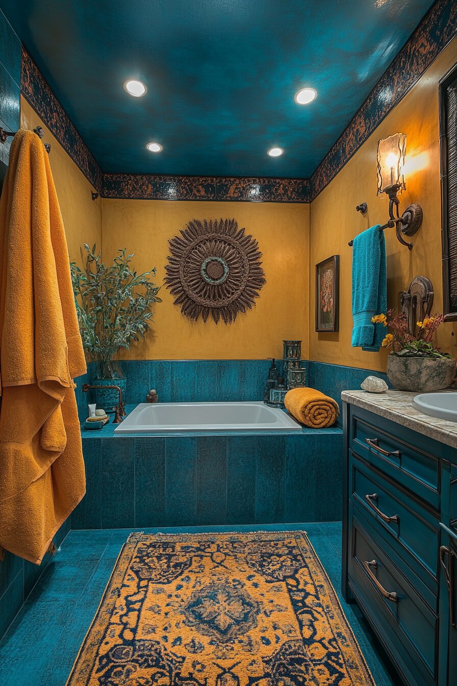 29 Yellow and Blue Bathroom Ideas That Blend Warmth and Coolness 20 yellow and blue bathroom ideas