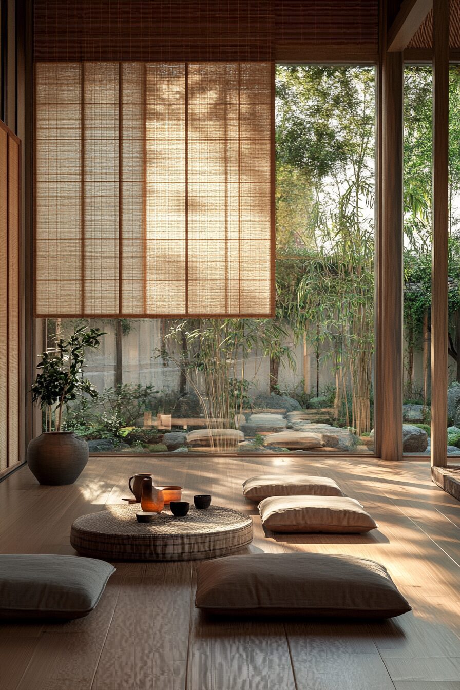 29 Wabi Sabi Japandi Living Room Ideas to Combine Natural Materials and Clean Lines 20 wabi sabi japandi living room