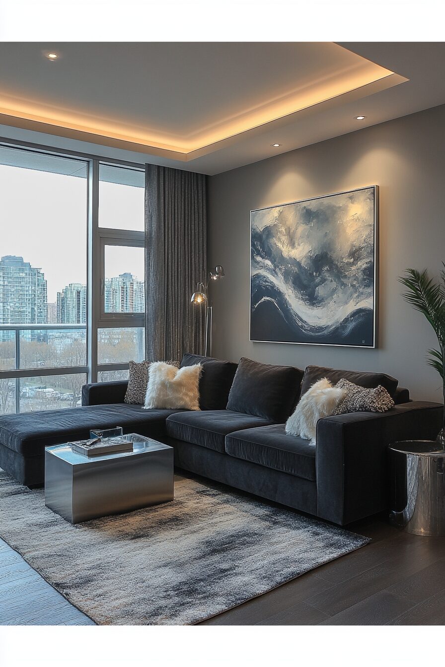 29 Charcoal Couch Living Room Ideas for a Unique and Balanced Interior 21 Charcoal couch living room