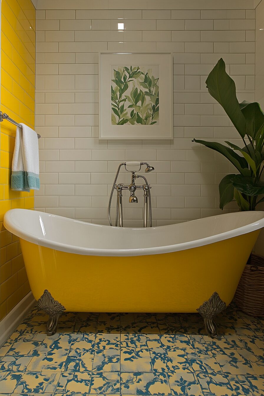29 Yellow and Blue Bathroom Ideas That Blend Warmth and Coolness 22 yellow and blue bathroom ideas
