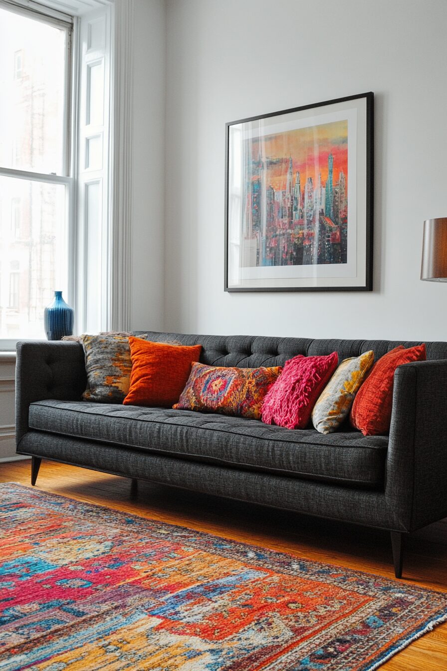 29 Charcoal Couch Living Room Ideas for a Unique and Balanced Interior 22 Charcoal couch living room