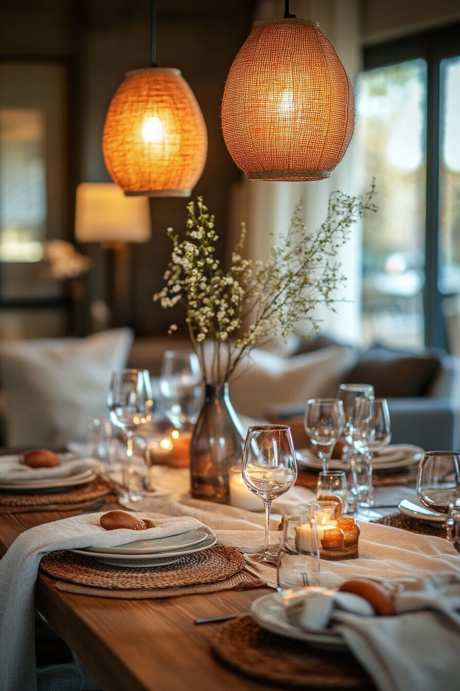 29 Wabi Sabi Dining Room Ideas to Incorporate Organic Materials and Soft Tones 22 wabi sabi dining room