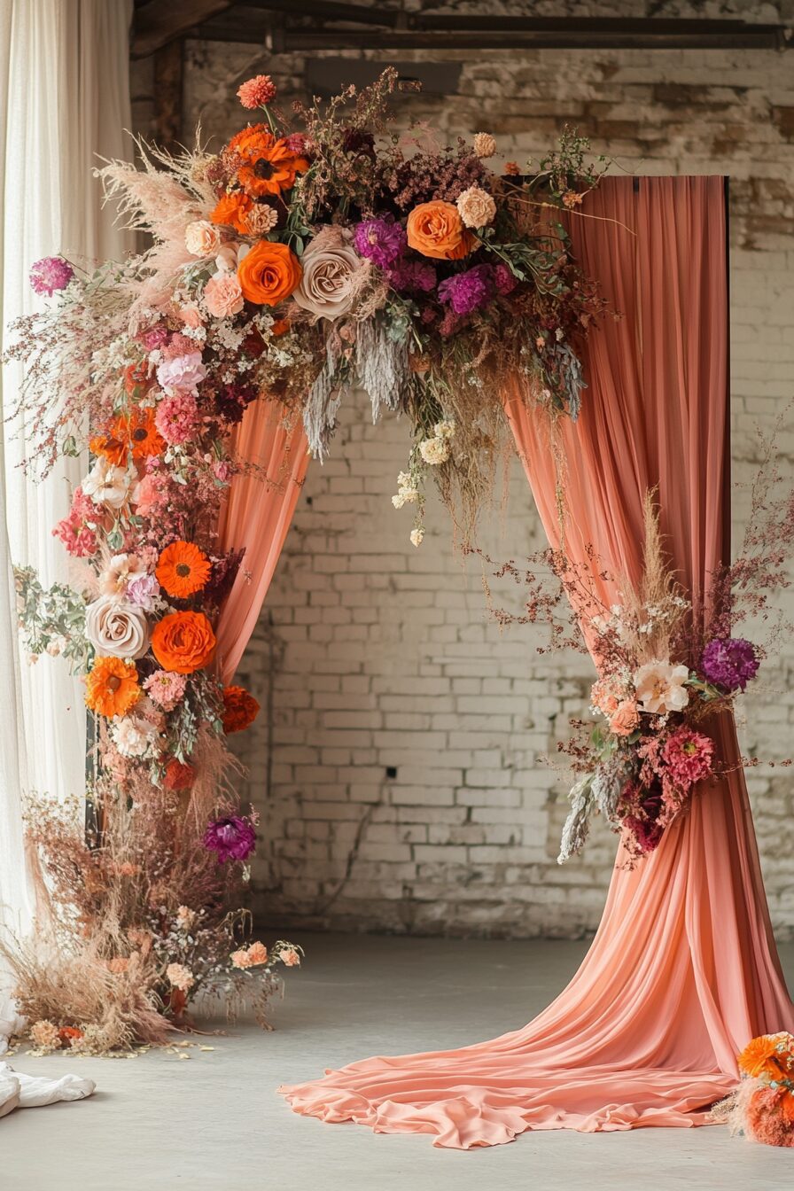 29 Boho Wedding Arch Ideas to Create a Stunning Ceremony Backdrop 23 boho wedding arch