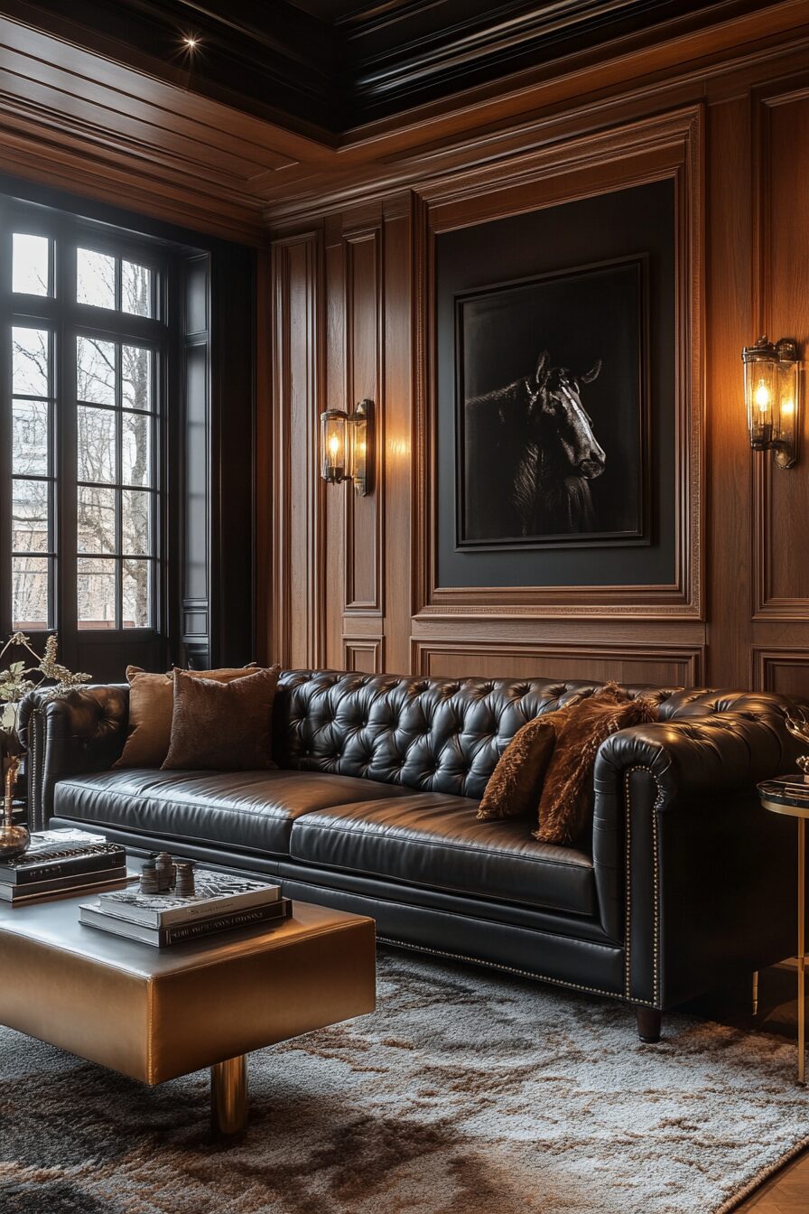 29 Black Couch Living Room Ideas for Adding Depth and Character to Your Space 24 Black couch living room