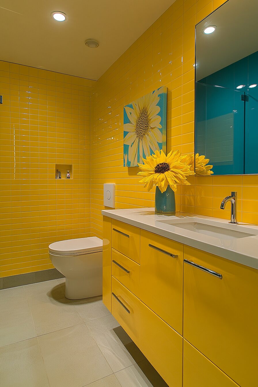 29 Yellow and Blue Bathroom Ideas That Blend Warmth and Coolness 24 yellow and blue bathroom ideas