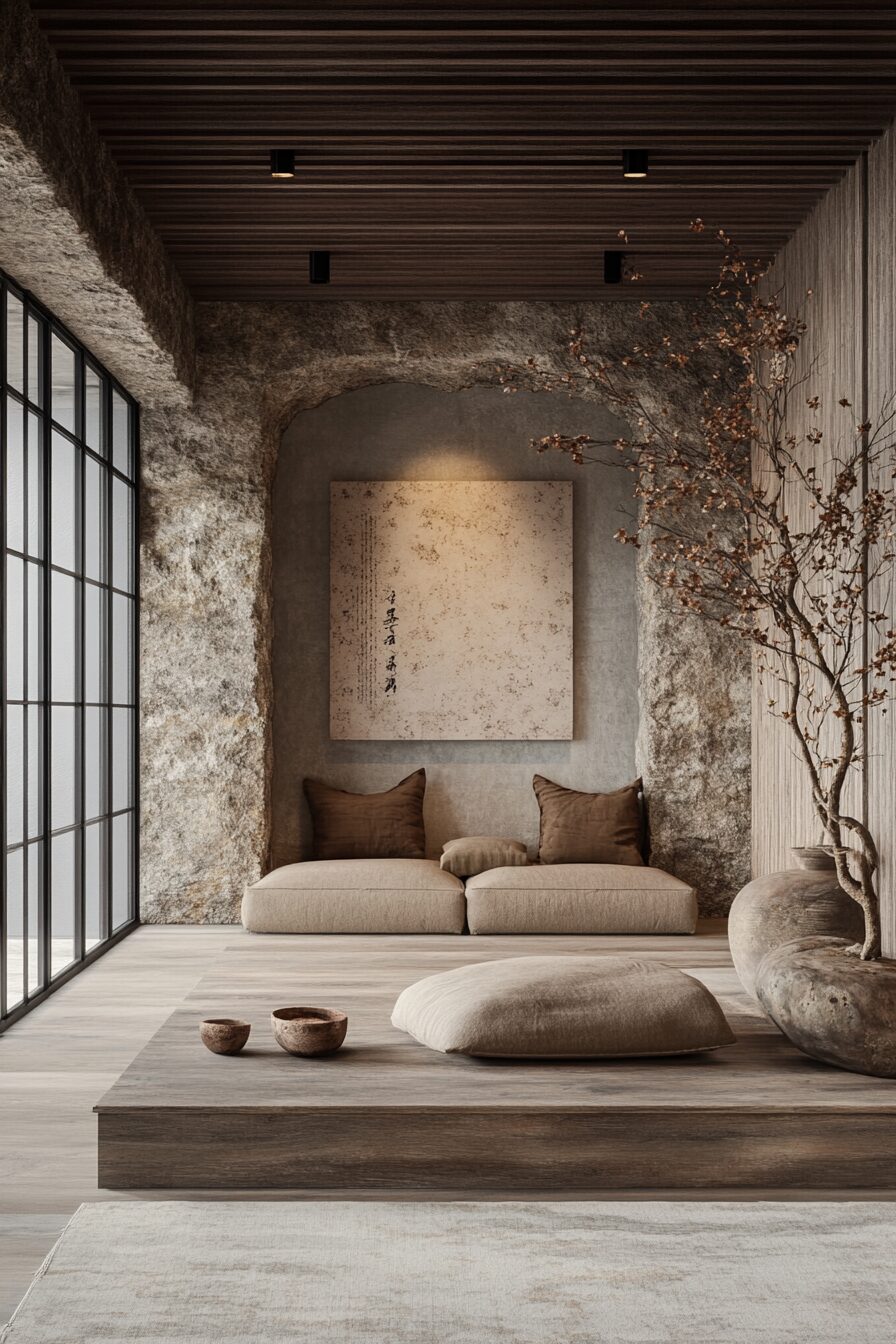 29 Wabi Sabi Office Ideas for a Timeless and Thoughtful Workspace Design 25 wabi sabi office