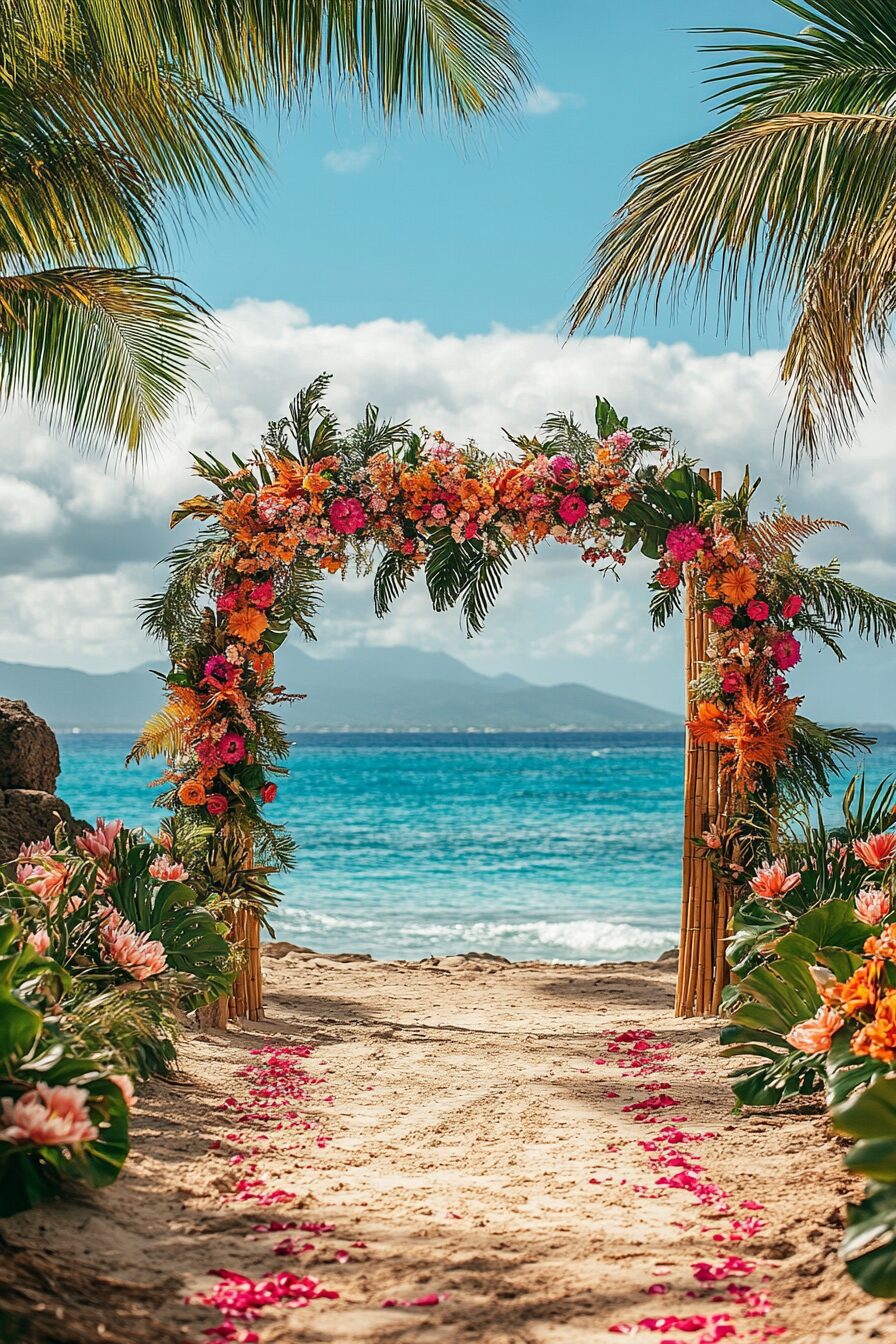 29 Boho Wedding Arch Ideas to Create a Stunning Ceremony Backdrop 26 boho wedding arch
