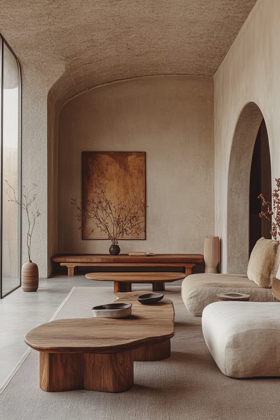 29 Wabi Sabi Japandi Living Room Ideas to Combine Natural Materials and Clean Lines 26 wabi sabi japandi living room