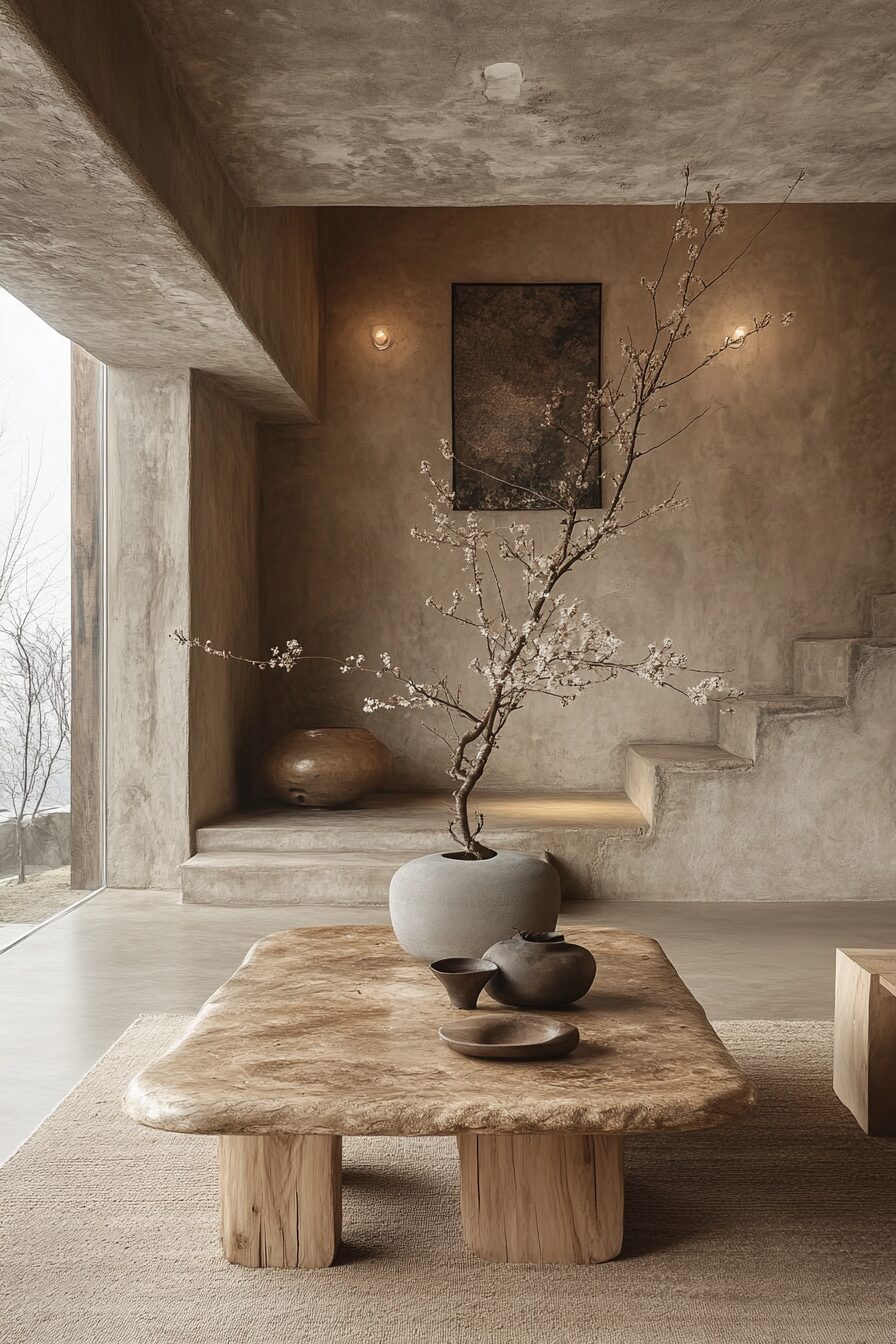 29 Wabi Sabi Entryway Ideas for a Timeless and Authentic First Impression 27 wabi sabi entryway