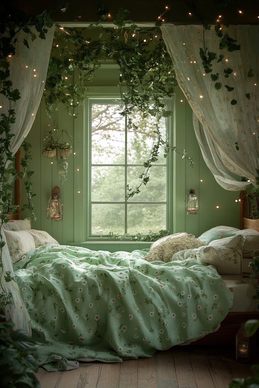 29 Green Fantasy Bedroom Ideas for a Cozy and Verdant Ambiance 27 green fantasy bedroom ideas