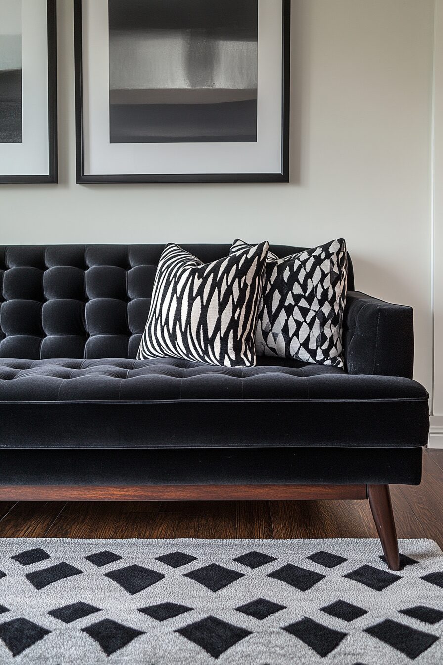 29 Black Couch Living Room Ideas for Adding Depth and Character to Your Space 27 Black couch living room