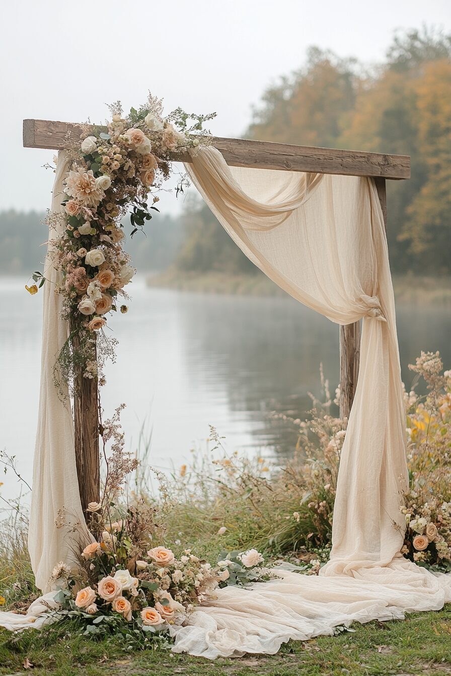 29 Boho Wedding Arch Ideas to Create a Stunning Ceremony Backdrop 27 boho wedding arch