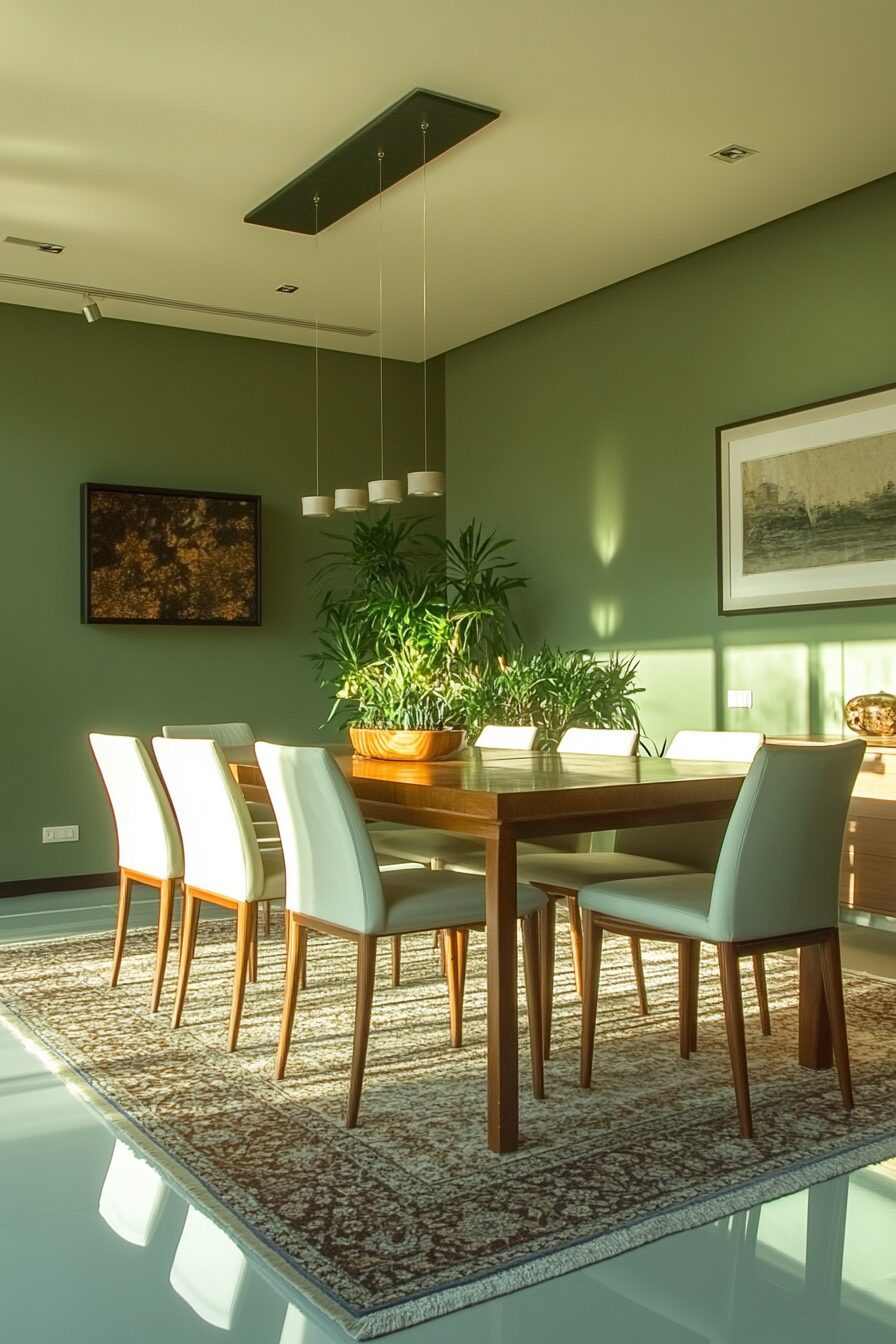 29 Sage Green Dining Room Ideas to Transform Your Dining Experience 27 sage green dining room