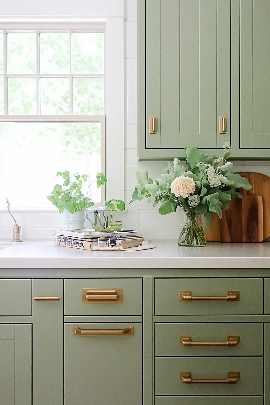 29 Sage Green Kitchen Ideas to Transform Your Kitchen with Subtle Color 28 sage green kitchen