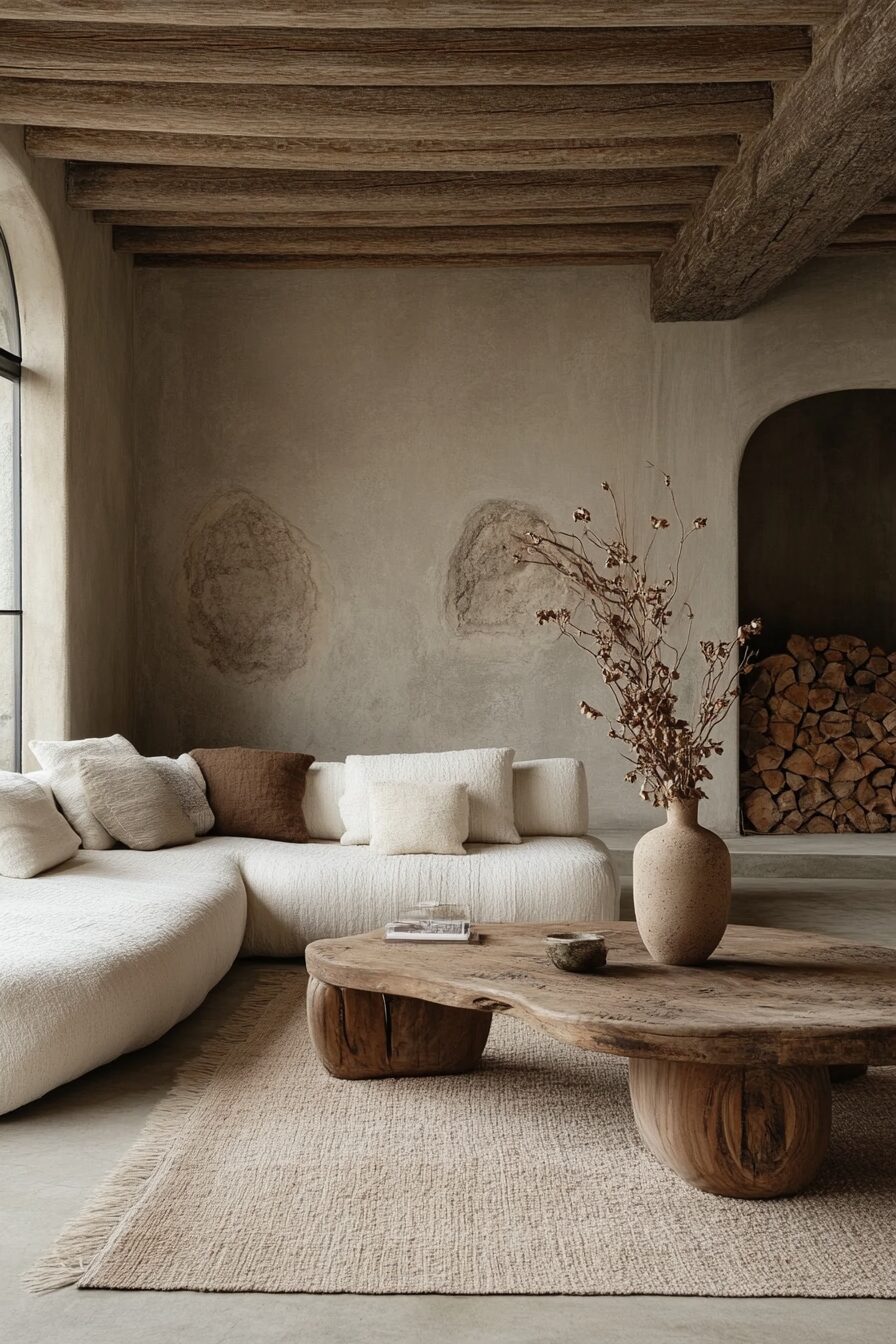 29 Wabi Sabi Japandi Living Room Ideas to Combine Natural Materials and Clean Lines 29 wabi sabi japandi living room