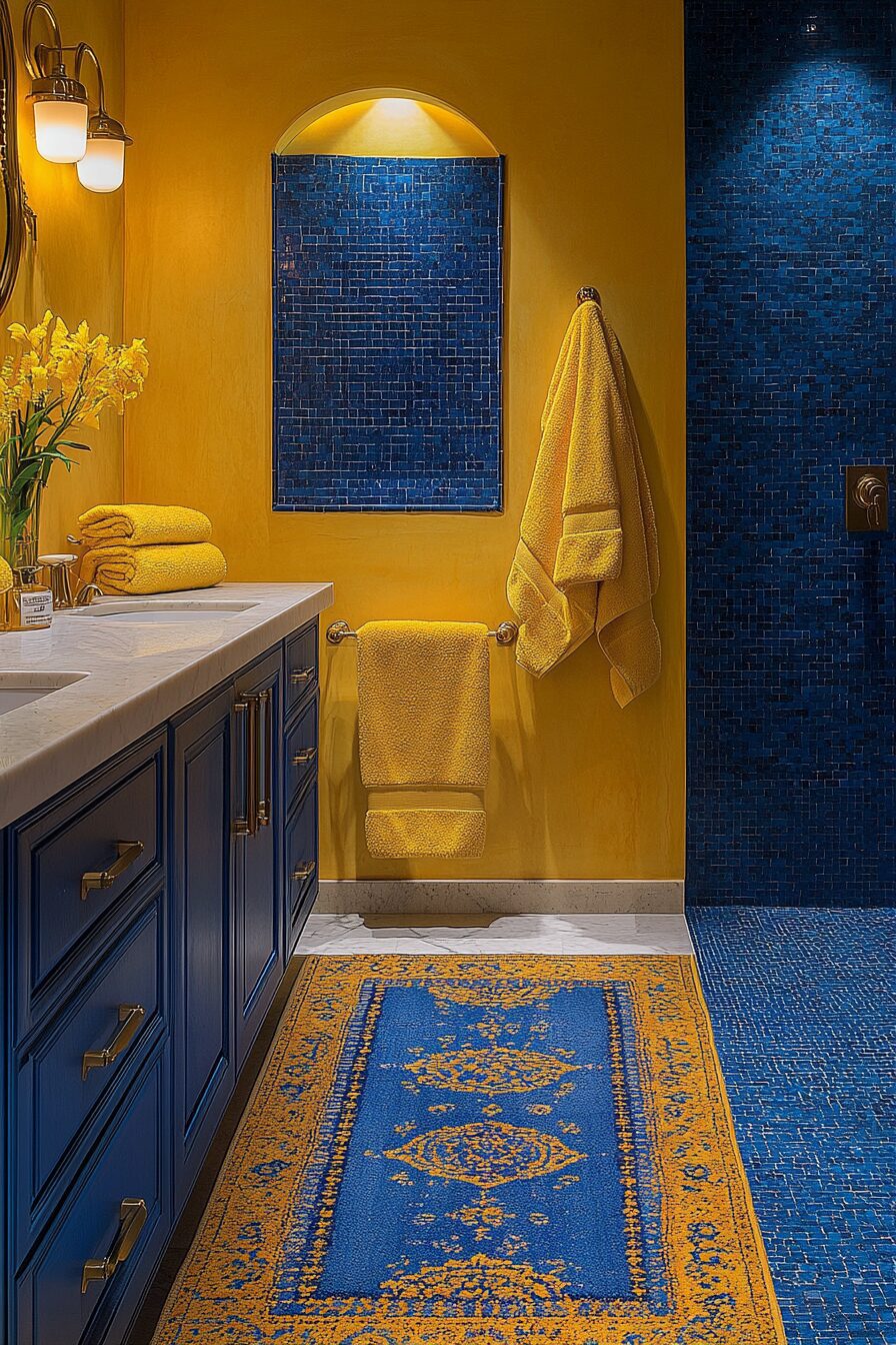 29 Yellow and Blue Bathroom Ideas That Blend Warmth and Coolness 4 yellow and blue bathroom ideas