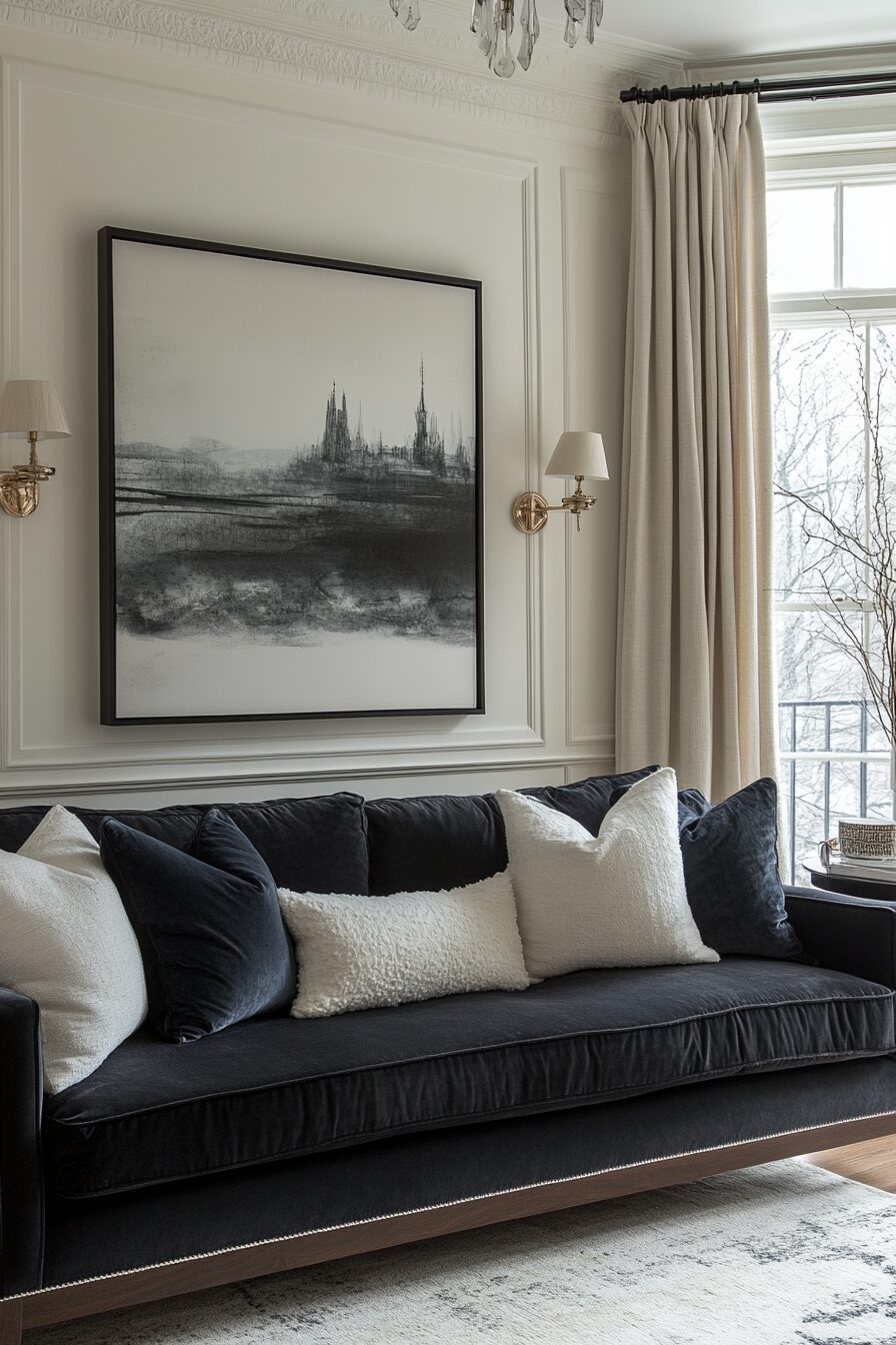 29 Charcoal Couch Living Room Ideas for a Unique and Balanced Interior 6 Charcoal couch living room
