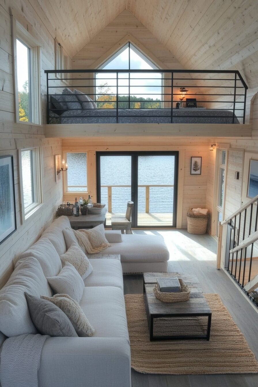 29 Small Cabin Interior with Loft Ideas for the Ultimate Cozy Escape 6 small cabin interior with loft