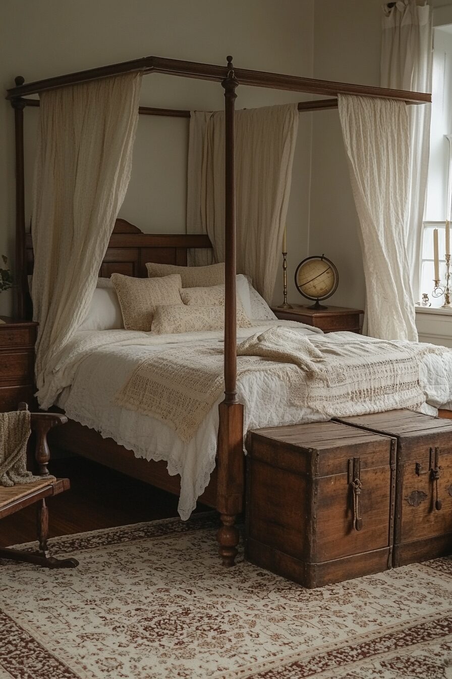29 Antique Bedroom Ideas That Blend Vintage and Modern Elements 7 antique bedroom ideas