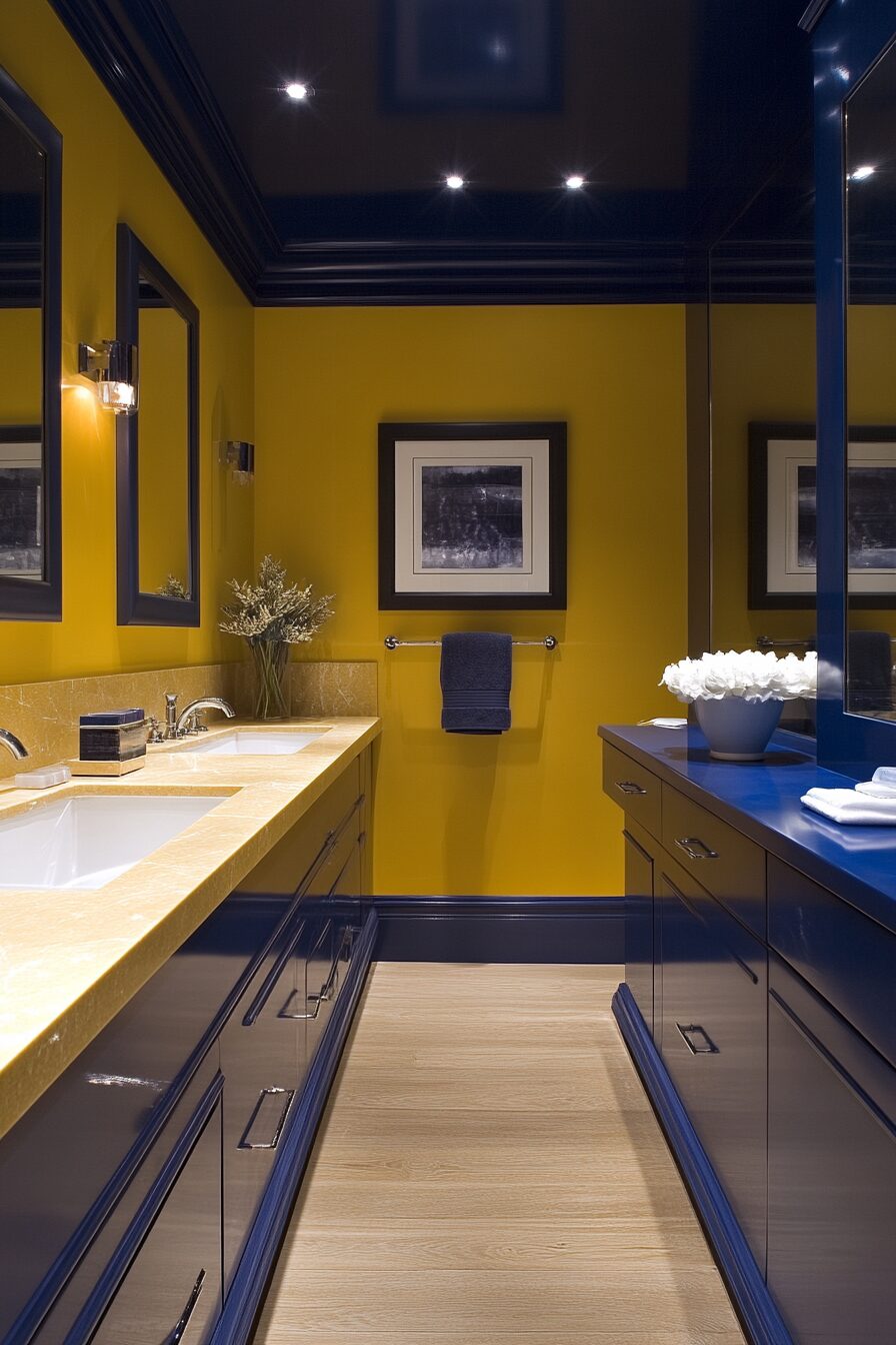29 Yellow and Blue Bathroom Ideas That Blend Warmth and Coolness 7 yellow and blue bathroom ideas