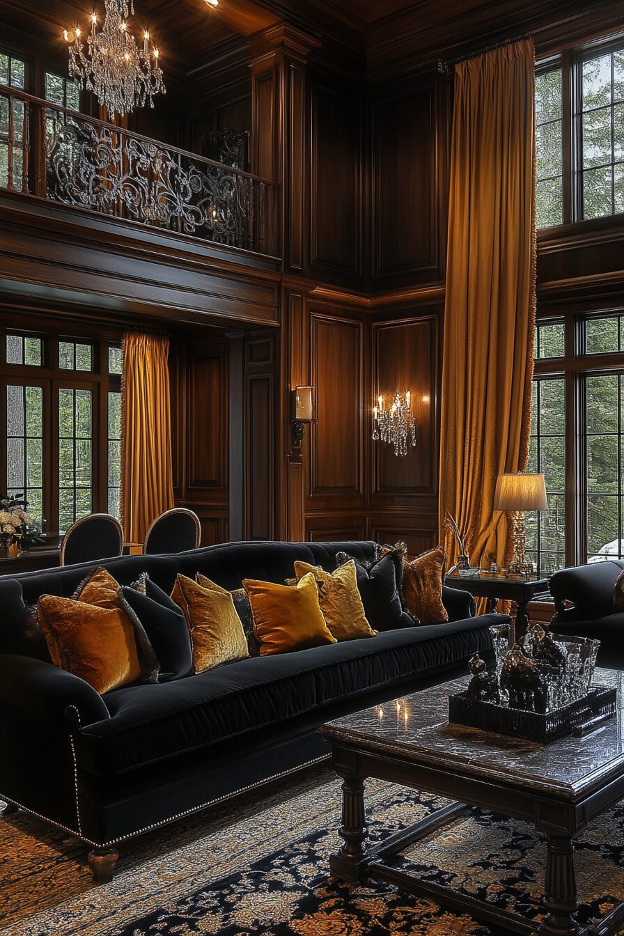 29 Black Couch Living Room Ideas for Adding Depth and Character to Your Space 7 Black couch living room