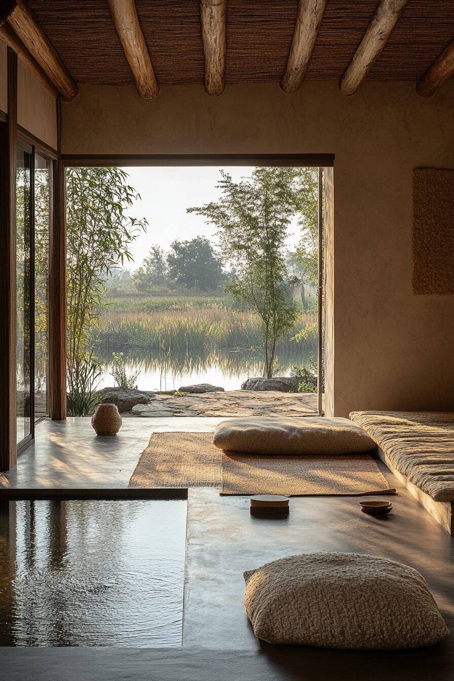 29 Wabi Sabi Japandi Living Room Ideas to Combine Natural Materials and Clean Lines 8 wabi sabi japandi living room