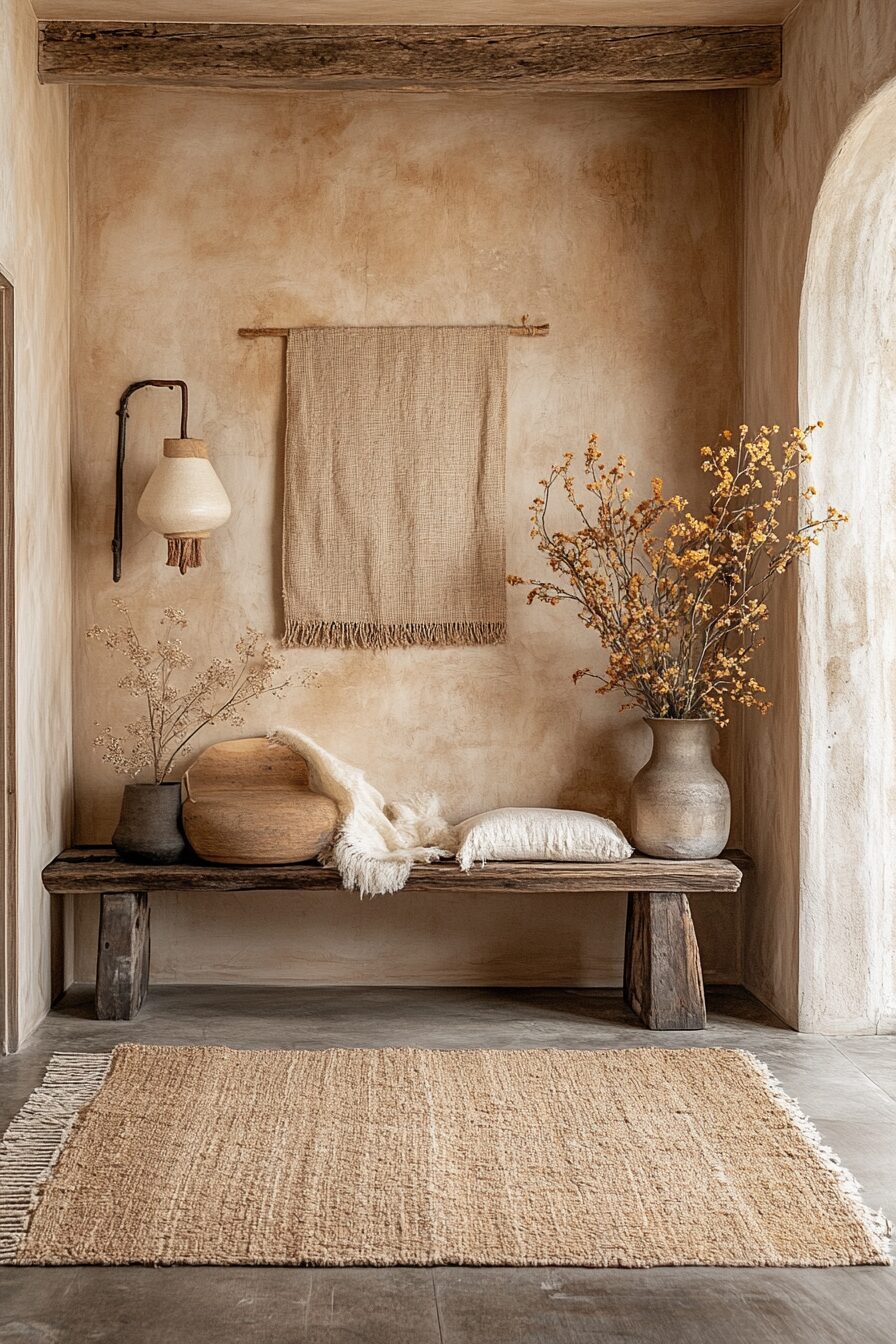 29 Wabi Sabi Entryway Ideas for a Timeless and Authentic First Impression 8 wabi sabi entryway