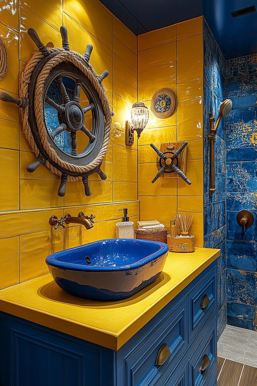 29 Yellow and Blue Bathroom Ideas That Blend Warmth and Coolness 8 yellow and blue bathroom ideas