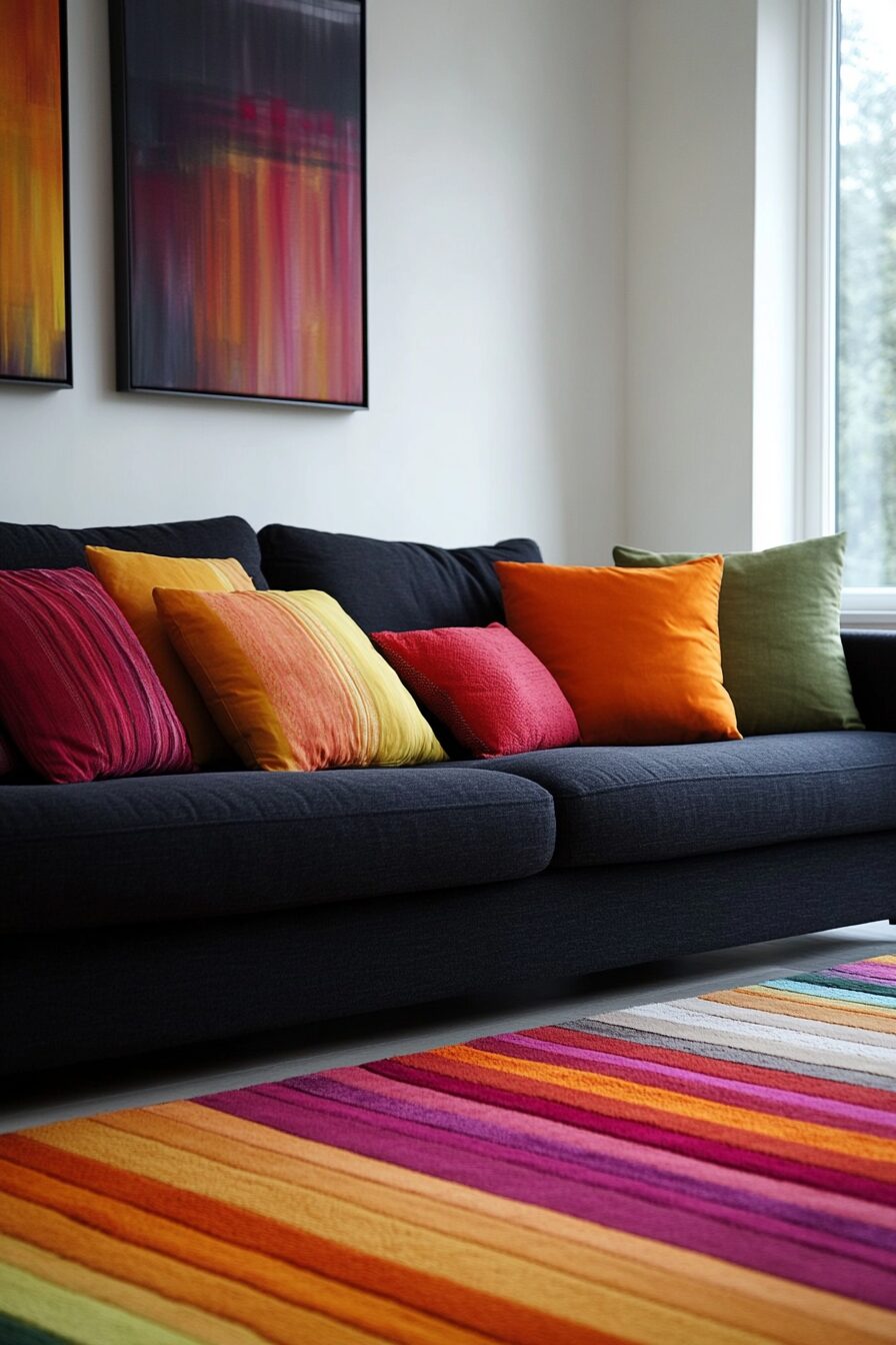 29 Charcoal Couch Living Room Ideas for a Unique and Balanced Interior 8 Charcoal couch living room