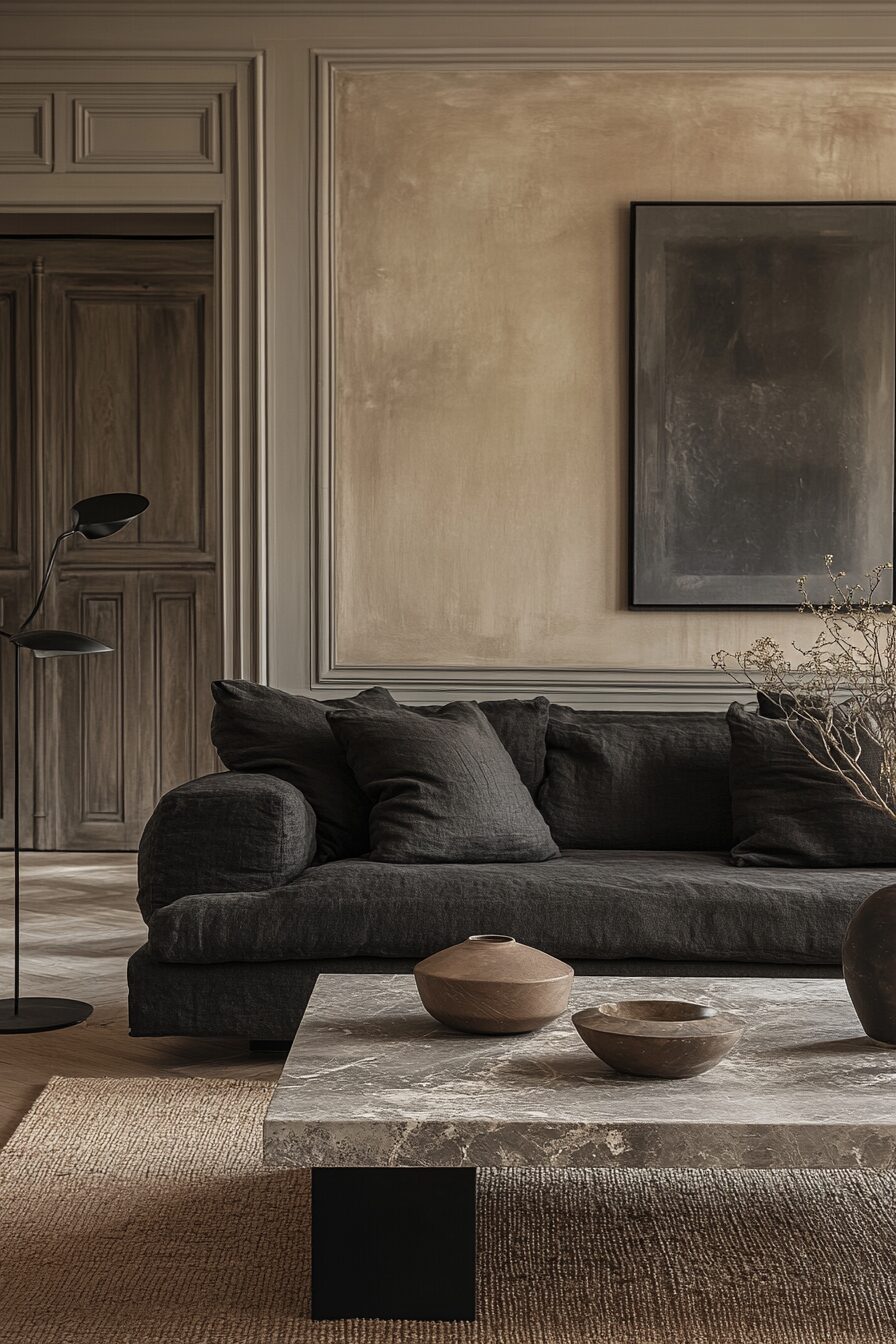 29 Charcoal Couch Living Room Ideas for a Unique and Balanced Interior 9 Charcoal couch living room