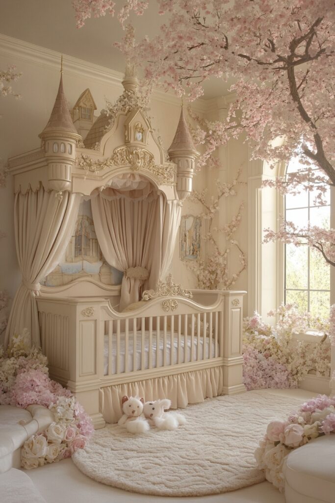 29 Disney Nursery Ideas to Celebrate Your Love of All Things Disney 2 Aurora’s Enchanted Retreat