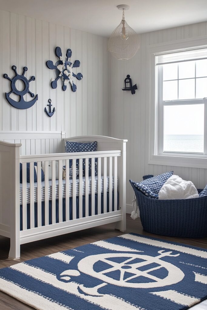 29 Ocean Nursery Ideas to Inspire Your Baby’s Love for the Ocean 2 Captain's Nautical Haven