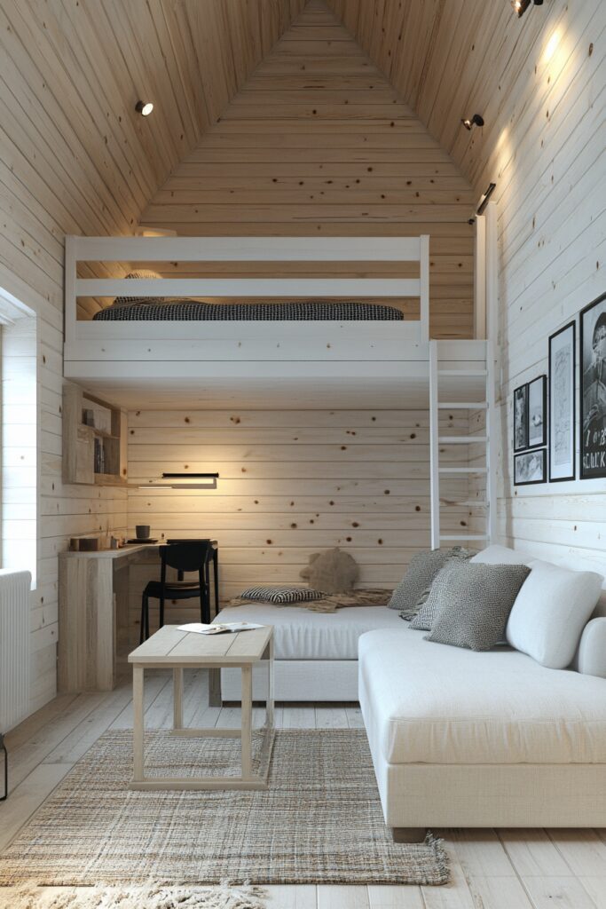 29 Small Cabin Interior with Loft Ideas for the Ultimate Cozy Escape 4 small cabin interior with loft