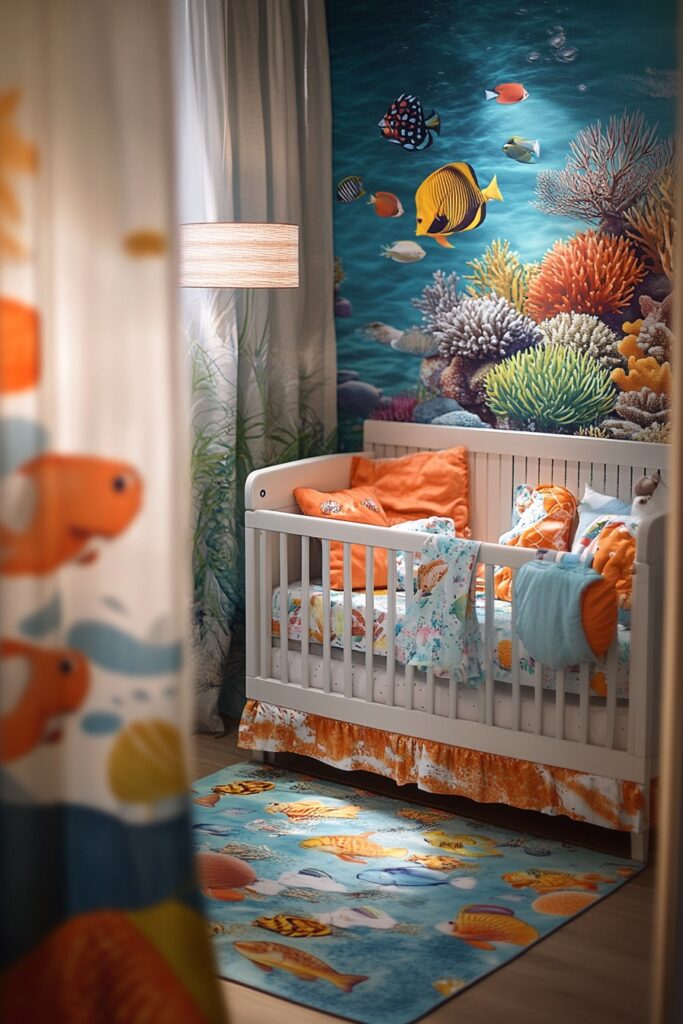 29 Ocean Nursery Ideas to Inspire Your Baby’s Love for the Ocean 6 Eco Coral Reef Room
